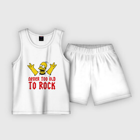 Детская пижама с шортами хлопок с принтом Simpson Rock ,  |  | гомер