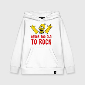 Детская толстовка хлопок с принтом Simpson Rock , 100% хлопок | Круглый горловой вырез, эластичные манжеты, пояс, капюшен | гомер