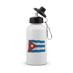 Бутылка спортивная с принтом Куба флаг , металл | емкость — 500 мл, в комплекте две пластиковые крышки и карабин для крепления | cuba | куба | куба афиша | кубинский флаг | республика куба | флаг | флаг кубы | флаги