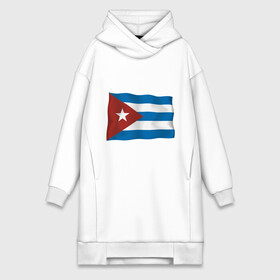 Платье-худи хлопок с принтом Куба флаг ,  |  | cuba | куба | куба афиша | кубинский флаг | республика куба | флаг | флаг кубы | флаги