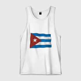 Мужская майка хлопок с принтом Куба флаг , 100% хлопок |  | cuba | куба | куба афиша | кубинский флаг | республика куба | флаг | флаг кубы | флаги