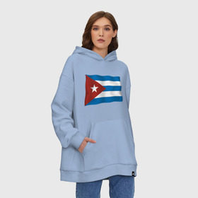 Худи SuperOversize хлопок с принтом Куба флаг , 70% хлопок, 30% полиэстер, мягкий начес внутри | карман-кенгуру, эластичная резинка на манжетах и по нижней кромке, двухслойный капюшон
 | cuba | куба | куба афиша | кубинский флаг | республика куба | флаг | флаг кубы | флаги