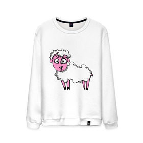Мужской свитшот хлопок с принтом Овца (Sheep) , 100% хлопок |  | sheep | баран | барашек | животные | овечка | овца