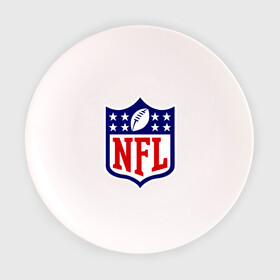Тарелка 3D с принтом NFL , фарфор | диаметр - 210 мм
диаметр для нанесения принта - 120 мм | Тематика изображения на принте: американский футбол | регби