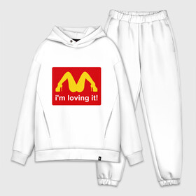 Мужской костюм хлопок OVERSIZE с принтом im lovin it ,  |  | im lovin it | mcdonalds | быстрое питание | женские ноги | женщина | мак дональдс | макдональдс | ноги | фаст фуд | что я люблю