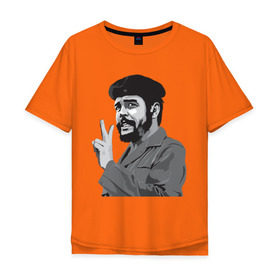 Мужская футболка хлопок Oversize с принтом Peace Che Guevara , 100% хлопок | свободный крой, круглый ворот, “спинка” длиннее передней части | че гевара