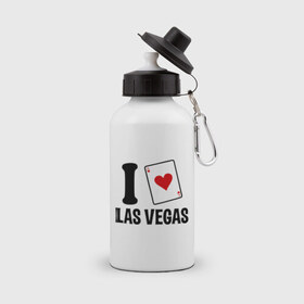 Бутылка спортивная с принтом I Love Las Vegas , металл | емкость — 500 мл, в комплекте две пластиковые крышки и карабин для крепления | Тематика изображения на принте: i love | азартные игры | америка | вегас | казино | карты | колода | лас | рулетка | туз