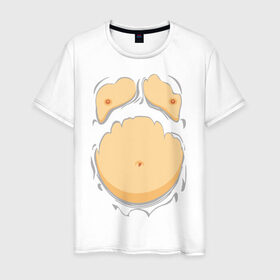 Мужская футболка хлопок с принтом Пивной живот , 100% хлопок | прямой крой, круглый вырез горловины, длина до линии бедер, слегка спущенное плечо. | р рванная