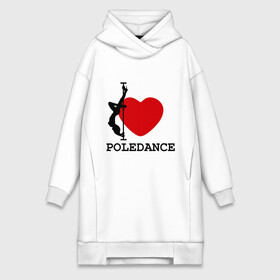 Платье-худи хлопок с принтом I LOVE POLEDANCE ,  |  | poledance | poledanceстрип пластика | девушка на шесте | полидэнс | шест | шестовая пластика | я люблю полидэнс