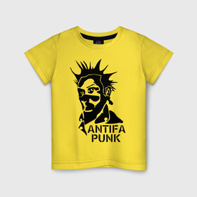 Детская футболка хлопок с принтом Antifa punk , 100% хлопок | круглый вырез горловины, полуприлегающий силуэт, длина до линии бедер | антифа | антифа панк | антифашизм | антифашистское движение | одесса | против фашизма | фашизм