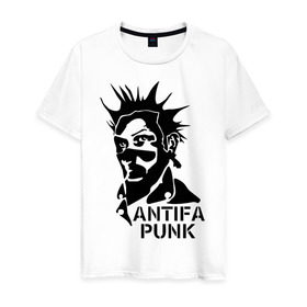 Мужская футболка хлопок с принтом Antifa punk , 100% хлопок | прямой крой, круглый вырез горловины, длина до линии бедер, слегка спущенное плечо. | антифа | антифа панк | антифашизм | антифашистское движение | одесса | против фашизма | фашизм