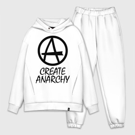 Мужской костюм хлопок OVERSIZE с принтом Create anarchy ,  |  | heavy metal | metal | muse | pank | punk | rock | trash metal | альтернатива | анархия | квартет | лица | метал | панк | рок | рок группа | рок группы | трэш метал | хеви метал