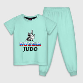 Детская пижама хлопок с принтом Russia judo , 100% хлопок |  брюки и футболка прямого кроя, без карманов, на брюках мягкая резинка на поясе и по низу штанин
 | дзюдо