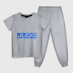 Детская пижама хлопок с принтом Дзюдо больше чем , 100% хлопок |  брюки и футболка прямого кроя, без карманов, на брюках мягкая резинка на поясе и по низу штанин
 | дзюдо