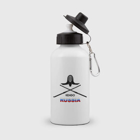 Бутылка спортивная с принтом Кендо Синай , металл | емкость — 500 мл, в комплекте две пластиковые крышки и карабин для крепления | Тематика изображения на принте: 