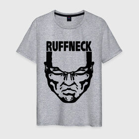 Мужская футболка хлопок с принтом Ruffneck , 100% хлопок | прямой крой, круглый вырез горловины, длина до линии бедер, слегка спущенное плечо. | dj | ruffneck | диджей | лицо | музыка | обложка