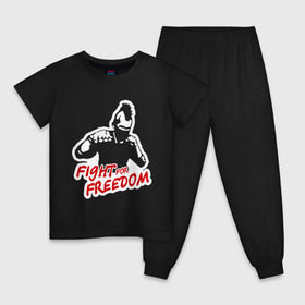 Детская пижама хлопок с принтом Fight for freedom (Hardcore Punk) , 100% хлопок |  брюки и футболка прямого кроя, без карманов, на брюках мягкая резинка на поясе и по низу штанин
 | fight for freedom | freedom | hardcore | hardcore punk | борец за свободу | панк | свобода | фридом