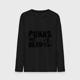 Мужской лонгслив хлопок с принтом Punks not dead (2) , 100% хлопок |  | Тематика изображения на принте: punks | анархия | панк | панк не умрет | стиль панк