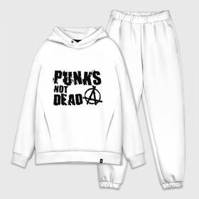 Мужской костюм хлопок OVERSIZE с принтом Punks not dead (2) ,  |  | punks | анархия | панк | панк не умрет | стиль панк