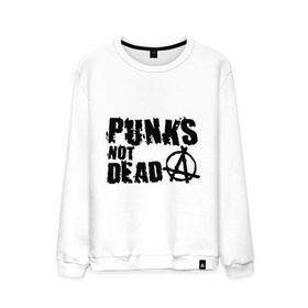 Мужской свитшот хлопок с принтом Punks not dead (2) , 100% хлопок |  | punks | анархия | панк | панк не умрет | стиль панк