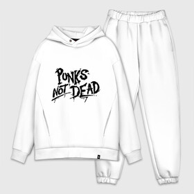 Мужской костюм хлопок OVERSIZE с принтом Punks not dead ,  |  | punks | панк | панк не умрет | стиль панк