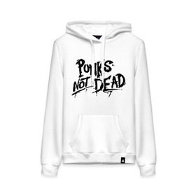 Женская толстовка хлопок с принтом Punks not dead , френч-терри, мягкий теплый начес внутри (100% хлопок) | карман-кенгуру, эластичные манжеты и нижняя кромка, капюшон с подкладом и шнурком | Тематика изображения на принте: punks | панк | панк не умрет | стиль панк