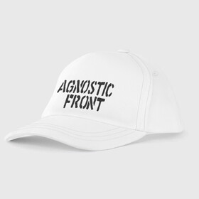 Детская бейсболка с принтом Agnostic front , 100% хлопок | классический козырек, металлическая застежка-регулятор размера | Тематика изображения на принте: hardcore | heavy metal | metal | rock | trash metal | метал | металл | рок | трэш метал | хеви метал