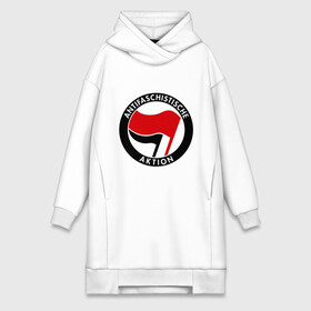 Платье-худи хлопок с принтом Antifa (1) ,  |  | antifa | антифа | антифашизм | антифашистское движение | знак антифа | против фашизма | фашизм