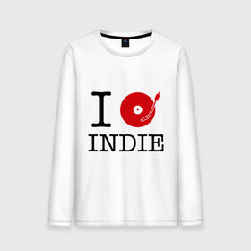 Мужской лонгслив хлопок с принтом I love Indie , 100% хлопок |  | Тематика изображения на принте: i love | i love indie | indie | винил | виниловая пластинка | люблю indie | я люблю | я люблю indie