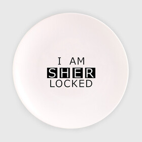 Тарелка с принтом I AM SHERLOCKED , фарфор | диаметр - 210 мм
диаметр для нанесения принта - 120 мм | Тематика изображения на принте: holmes | sherlock | watson | ватсон