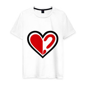 Мужская футболка хлопок с принтом без 2-ой половинки , 100% хлопок | прямой крой, круглый вырез горловины, длина до линии бедер, слегка спущенное плечо. | без второй половины | вопрос | вторая половина | любовь | одинок | одиночиство | отношения | половинка | половинка сердца | сердце