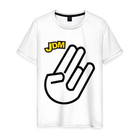 Мужская футболка хлопок с принтом JDM , 100% хлопок | прямой крой, круглый вырез горловины, длина до линии бедер, слегка спущенное плечо. | авто | автомобилистам | автомобиль | водила | машина | тачила | тачка | тюнинг