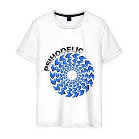 Мужская футболка хлопок с принтом Психоделик , 100% хлопок | прямой крой, круглый вырез горловины, длина до линии бедер, слегка спущенное плечо. | гипноз | гипнотические | круг | круги | оптическая иллюзия