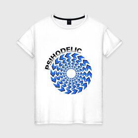 Женская футболка хлопок с принтом Психоделик , 100% хлопок | прямой крой, круглый вырез горловины, длина до линии бедер, слегка спущенное плечо | гипноз | гипнотические | круг | круги | оптическая иллюзия