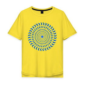 Мужская футболка хлопок Oversize с принтом Психоделика полноцвет , 100% хлопок | свободный крой, круглый ворот, “спинка” длиннее передней части | Тематика изображения на принте: гипноз | гипнотические | круг | оптическая иллюзия
