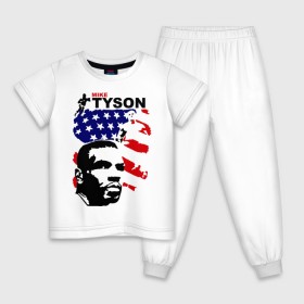 Детская пижама хлопок с принтом боксер Mike Tyson , 100% хлопок |  брюки и футболка прямого кроя, без карманов, на брюках мягкая резинка на поясе и по низу штанин
 | boxing