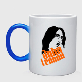 Кружка хамелеон с принтом Джон Леннон (John Lennon) , керамика | меняет цвет при нагревании, емкость 330 мл | beatles | john lennon | the beatles | битлз | битлы | джон леннон | джон ленон | леннон | ленон | портрет