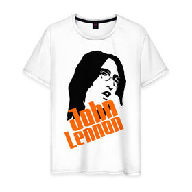 Мужская футболка хлопок с принтом Джон Леннон (John Lennon) , 100% хлопок | прямой крой, круглый вырез горловины, длина до линии бедер, слегка спущенное плечо. | beatles | john lennon | the beatles | битлз | битлы | джон леннон | джон ленон | леннон | ленон | портрет