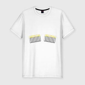 Мужская футболка премиум с принтом Газырь патронташ , 92% хлопок, 8% лайкра | приталенный силуэт, круглый вырез ворота, длина до линии бедра, короткий рукав | оружие | патронташ | патроны | снаряжение