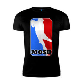 Мужская футболка премиум с принтом Mosh (1) , 92% хлопок, 8% лайкра | приталенный силуэт, круглый вырез ворота, длина до линии бедра, короткий рукав | hard | hardcor | hardcore | hardstyle | rock | рок | хард | хард рок