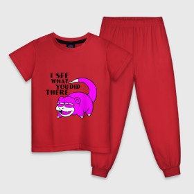 Детская пижама хлопок с принтом Slowpoke , 100% хлопок |  брюки и футболка прямого кроя, без карманов, на брюках мягкая резинка на поясе и по низу штанин
 | pokemon | slowpoke | мультики | мультфильмы | покемон | покемоны | слоупок