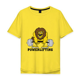 Мужская футболка хлопок Oversize с принтом Лев Powerlifting , 100% хлопок | свободный крой, круглый ворот, “спинка” длиннее передней части | бодибилдинг | гантеля | кач | качалочка | качок | лев | мускулы | мышцы | пауэрлифтинг | тренажерка
