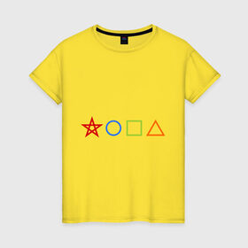 Женская футболка хлопок с принтом Жопа геометрическая , 100% хлопок | прямой крой, круглый вырез горловины, длина до линии бедер, слегка спущенное плечо | геометрия | звезда | квадрат | круг | треугольник | фигуры | черчение