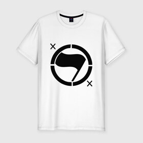Мужская футболка премиум с принтом Black Flag (2) , 92% хлопок, 8% лайкра | приталенный силуэт, круглый вырез ворота, длина до линии бедра, короткий рукав | hard | hardcor | hardcore | hardstyle | rock | рок | флаг | хард | хард рок