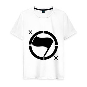 Мужская футболка хлопок с принтом Black Flag (2) , 100% хлопок | прямой крой, круглый вырез горловины, длина до линии бедер, слегка спущенное плечо. | hard | hardcor | hardcore | hardstyle | rock | рок | флаг | хард | хард рок
