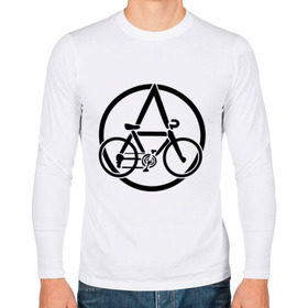 Мужской лонгслив хлопок с принтом Anarchy Bike , 100% хлопок |  | Тематика изображения на принте: anarchy | bike | анархизм | анархия | байк | велик | велосипед | велосипед анархия