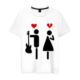 Мужская футболка хлопок с принтом Выбор гитариста , 100% хлопок | прямой крой, круглый вырез горловины, длина до линии бедер, слегка спущенное плечо. | гитара