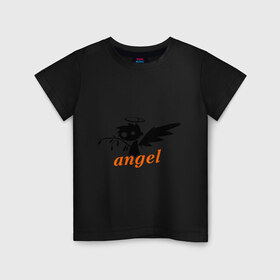 Детская футболка хлопок с принтом Ангелочек , 100% хлопок | круглый вырез горловины, полуприлегающий силуэт, длина до линии бедер | angel | wings | ангел | крылья