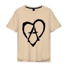 Мужская футболка хлопок Oversize с принтом Анархия в сердце , 100% хлопок | свободный крой, круглый ворот, “спинка” длиннее передней части | анархизм | анархия | музыка | сердце