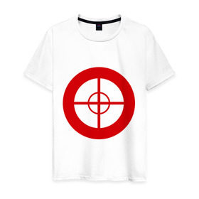 Мужская футболка хлопок с принтом TF2: Sniper , 100% хлопок | прямой крой, круглый вырез горловины, длина до линии бедер, слегка спущенное плечо. | игра | игры | компьютерная | перепутал. высота спины 2.6 смприцел | снайпер